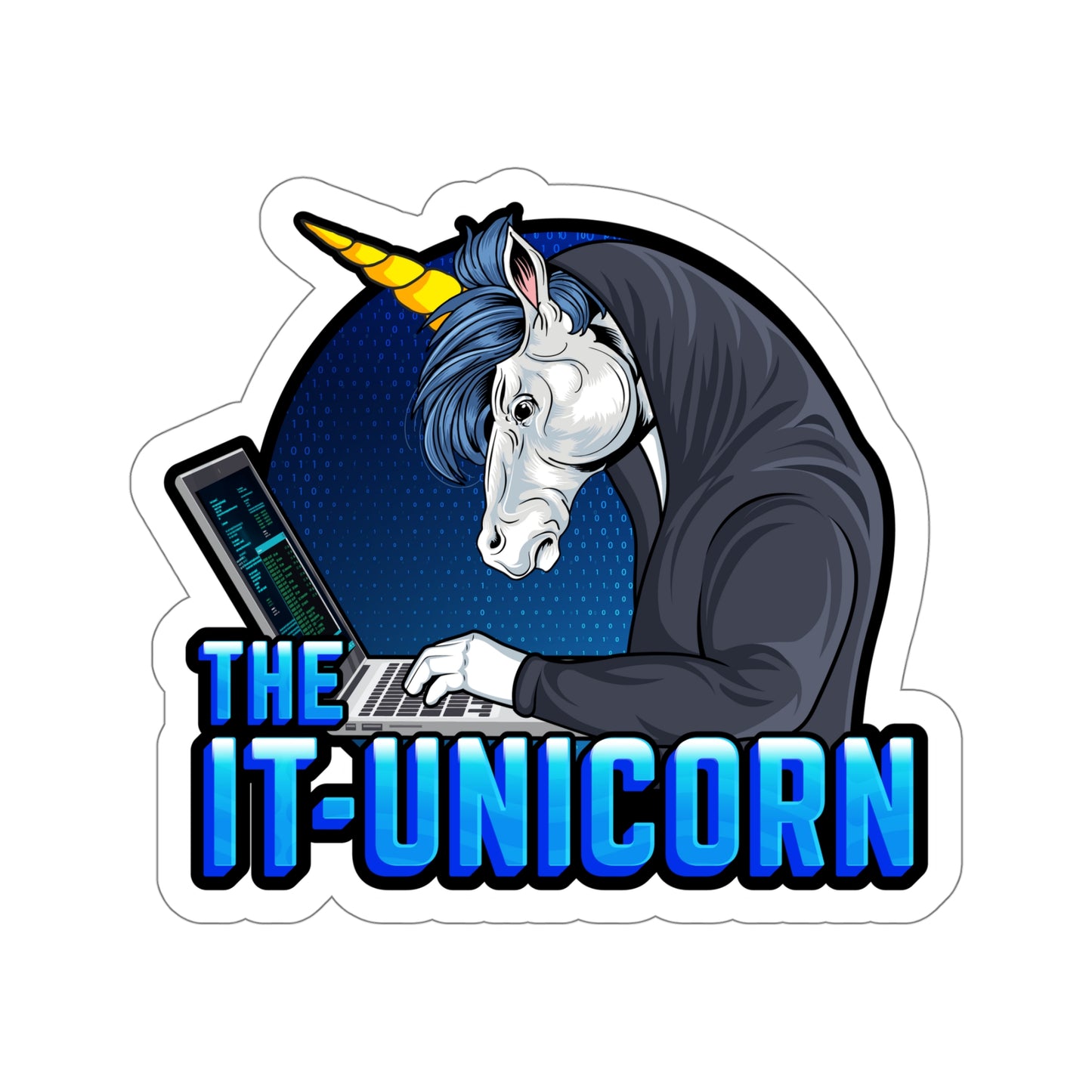 IT Unicorn Logo Stickers | Cute IT Stickers | Bootable USBs