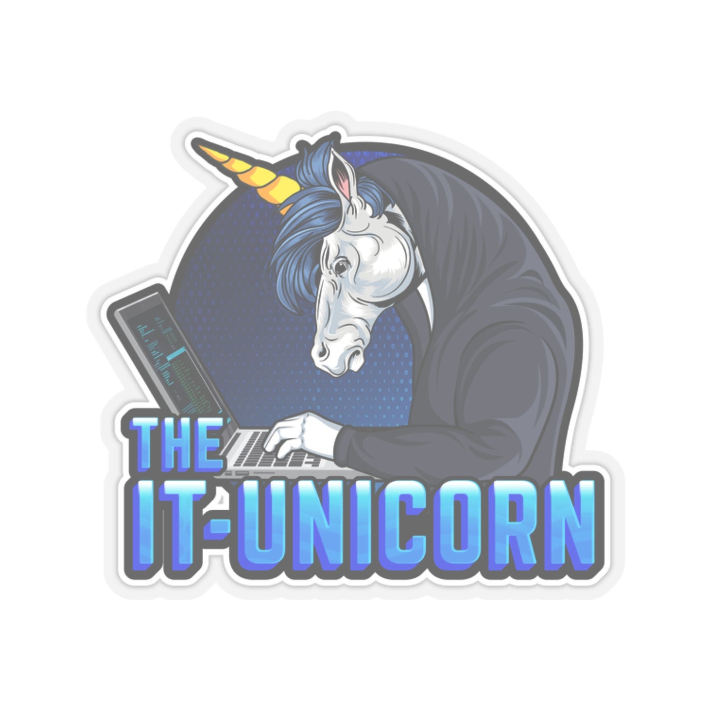 IT Unicorn Logo Stickers | Cute IT Stickers | Bootable USBs